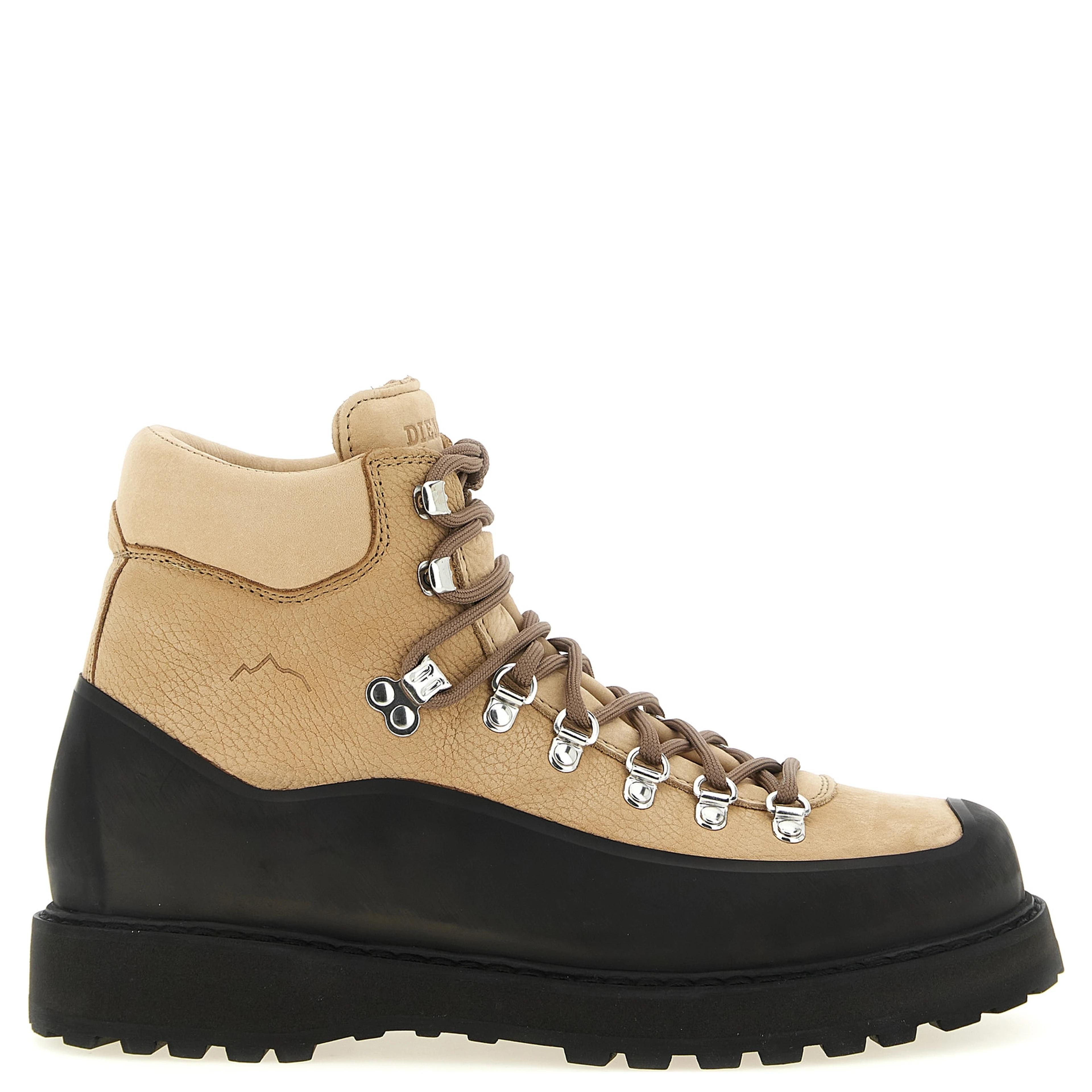 Beige Cowhide Ankle Boots