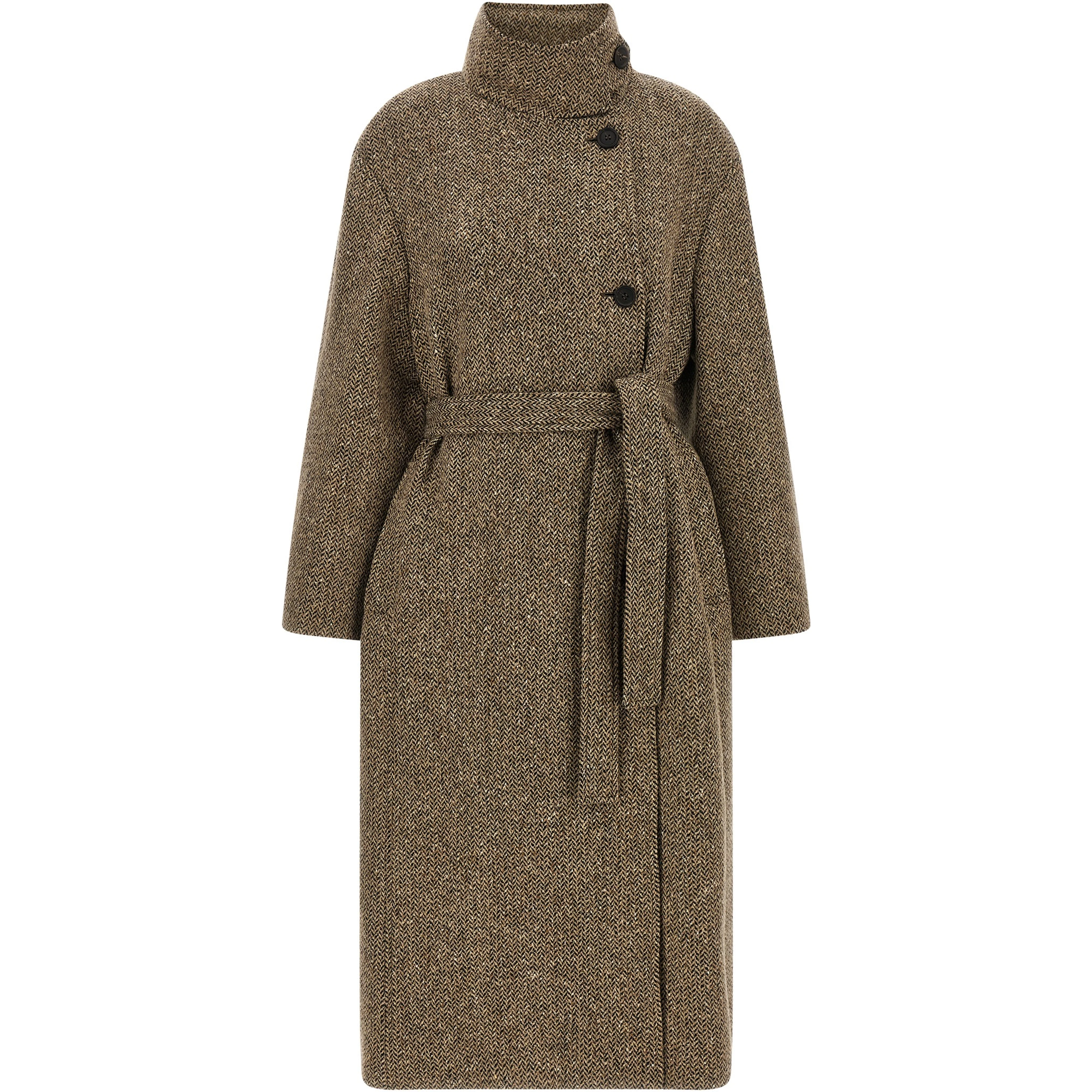 Brown Virgin Wool Coat