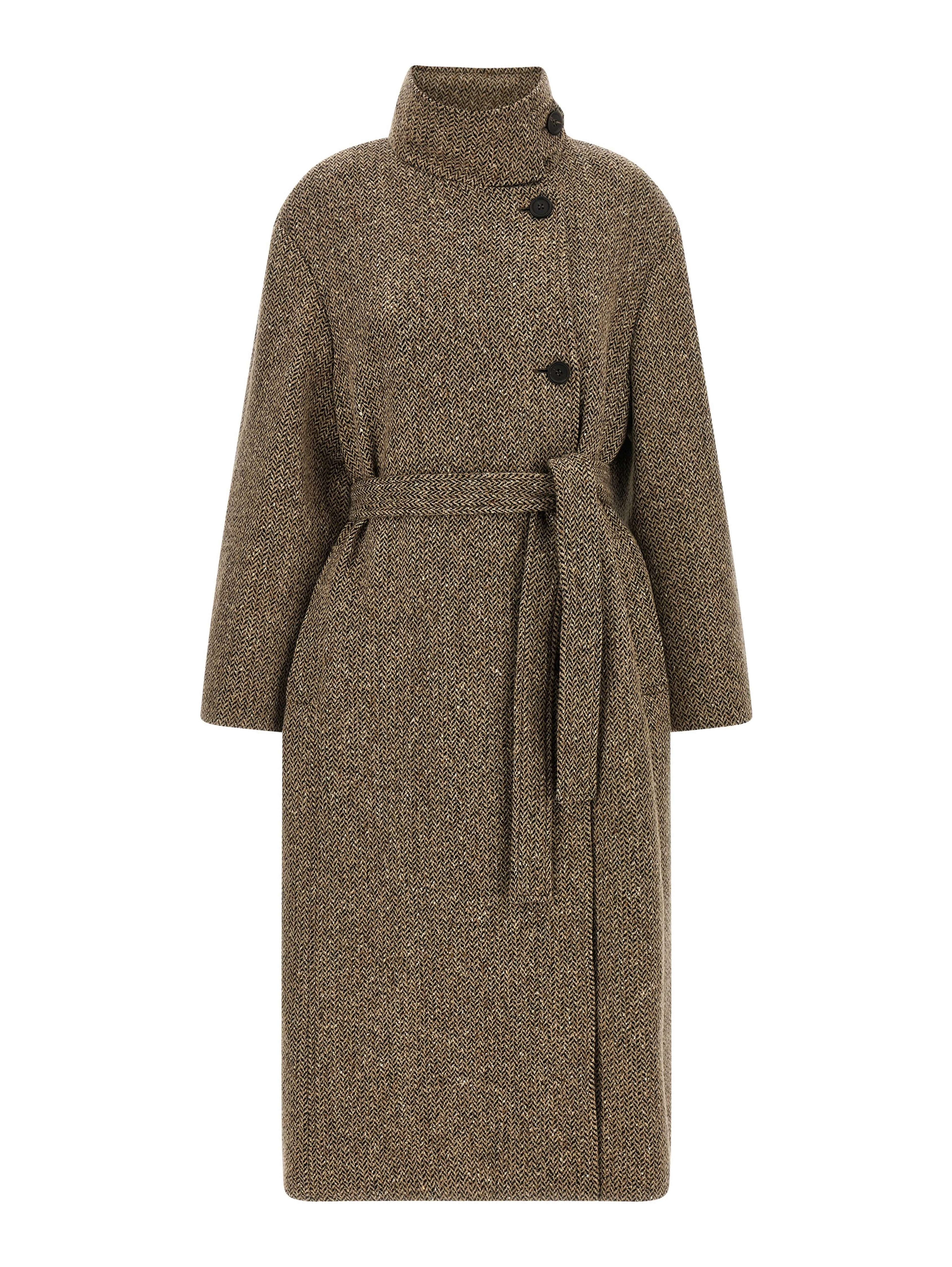 Brown Virgin Wool Coat