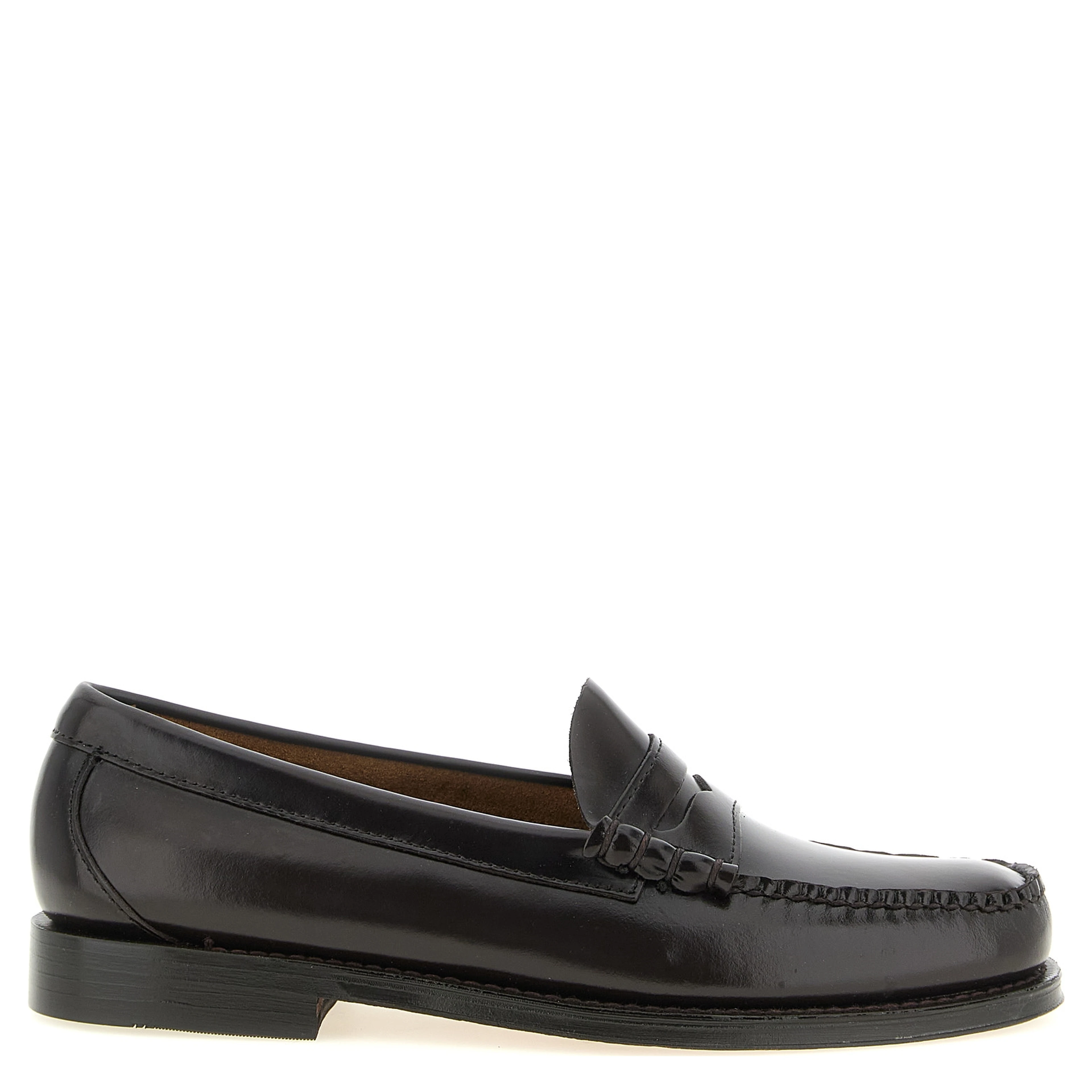 Brown Cowhide Slip-On Loafers
