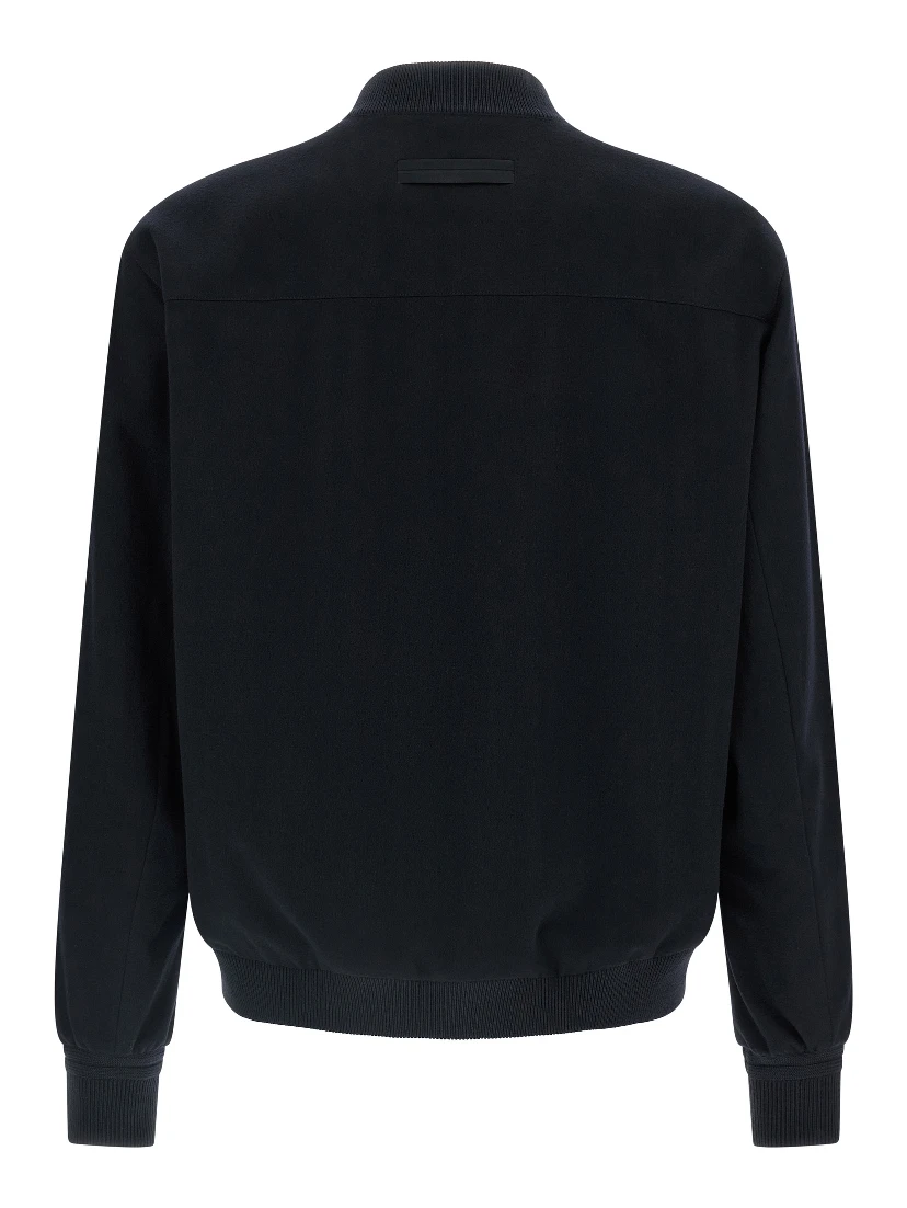 Blue Cashmere Bomber