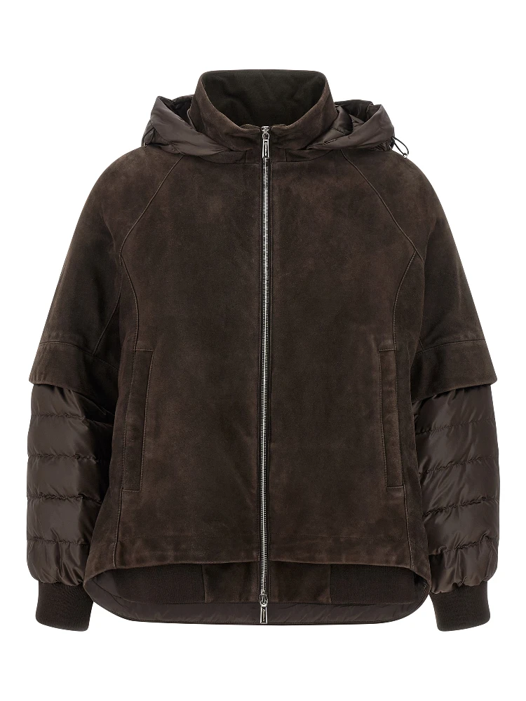 Brown Wool Leather Jacket