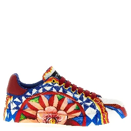 Multicolor Cotton Low Top Sneakers