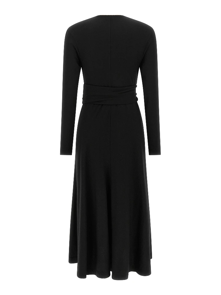 Black Virgin Wool Midi Dress alternative