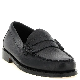 Black Cowhide Slip-On Loafers
