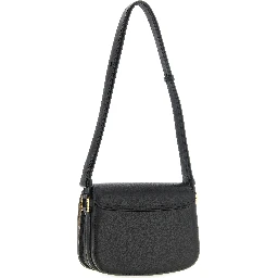 Black Cowhide Crossbody Bag