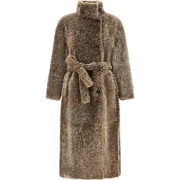 Brown Lamb Leather Coat