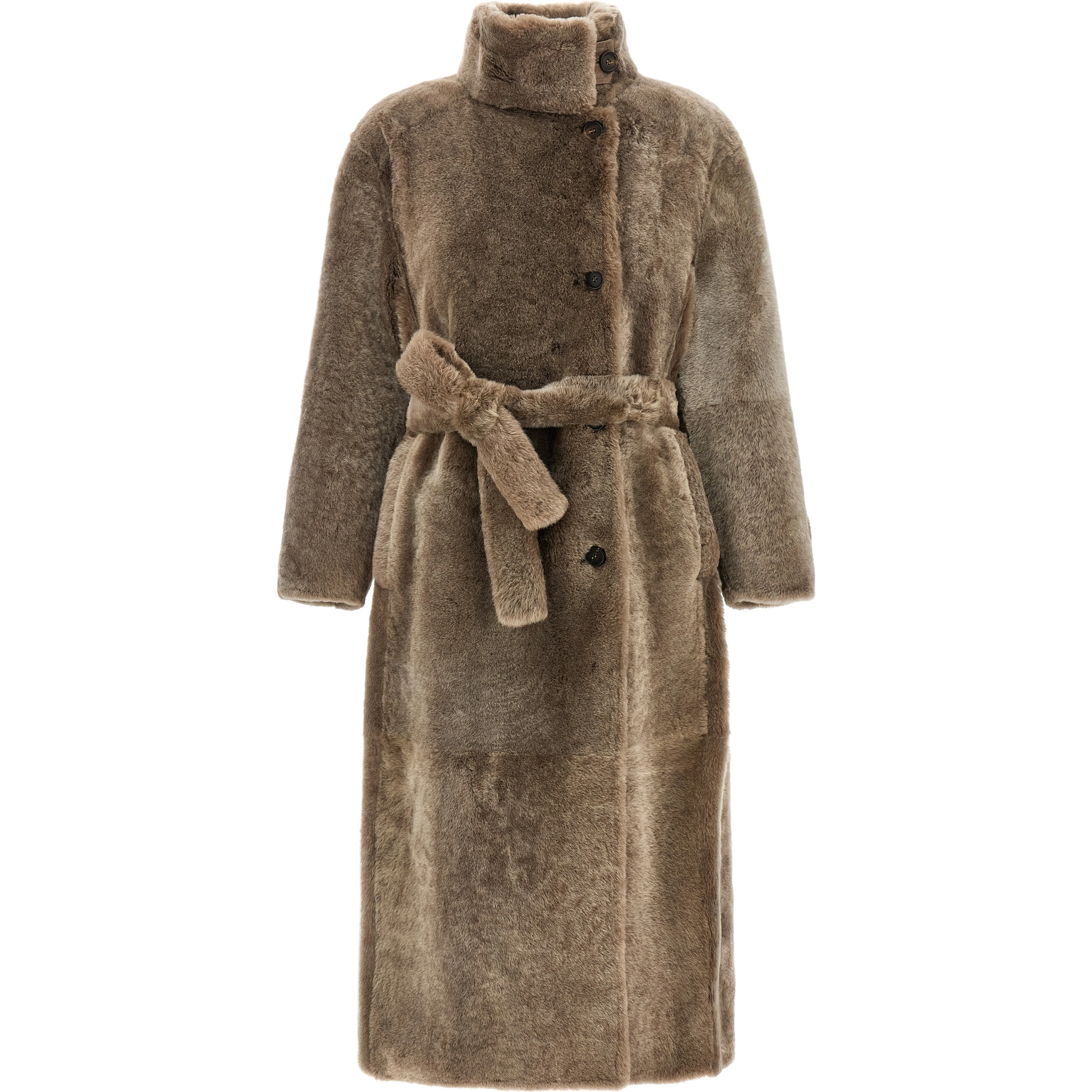 Brown Lamb Leather Coat
