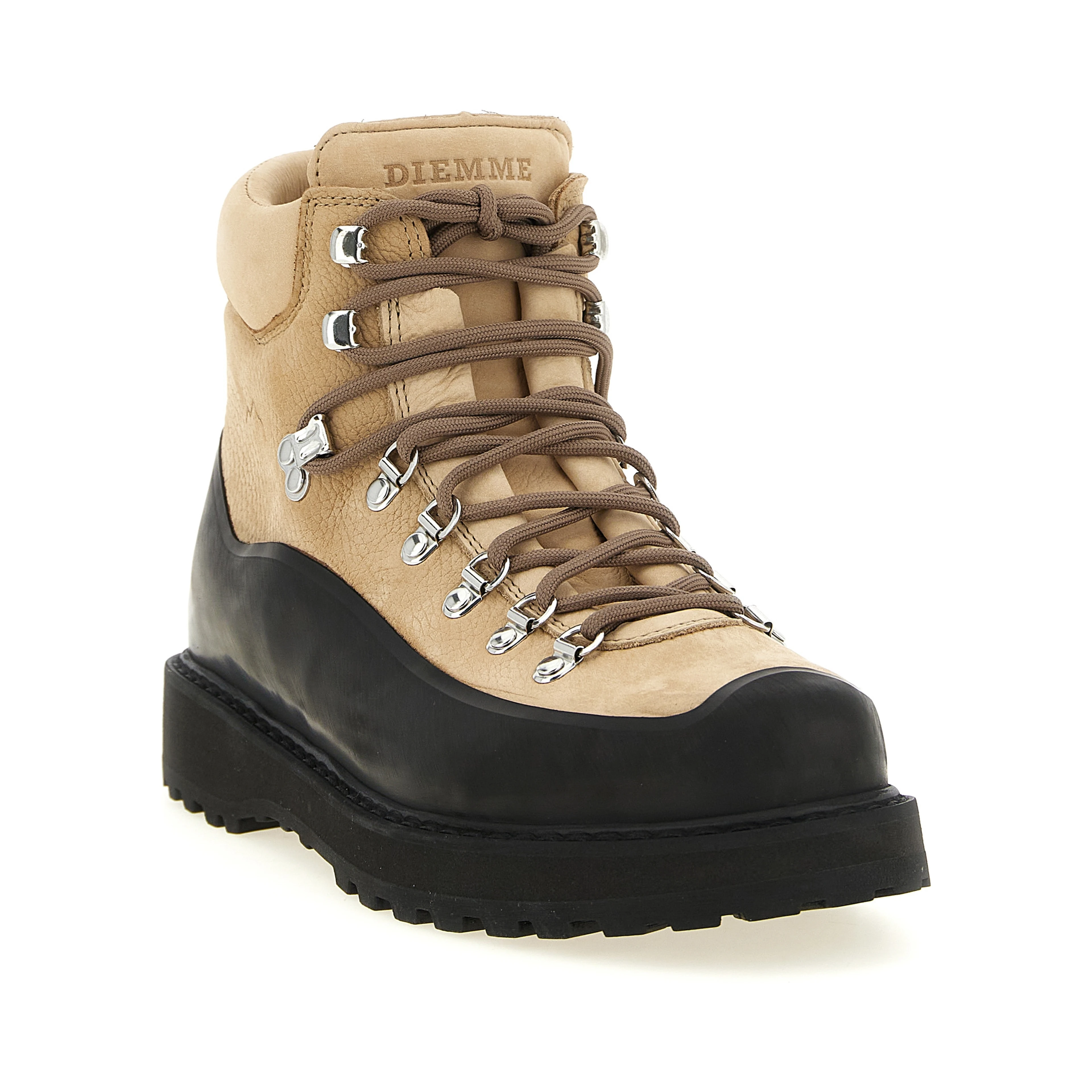 Beige Cowhide Ankle Boots