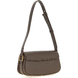 Brown Cowhide Shoulder Bag