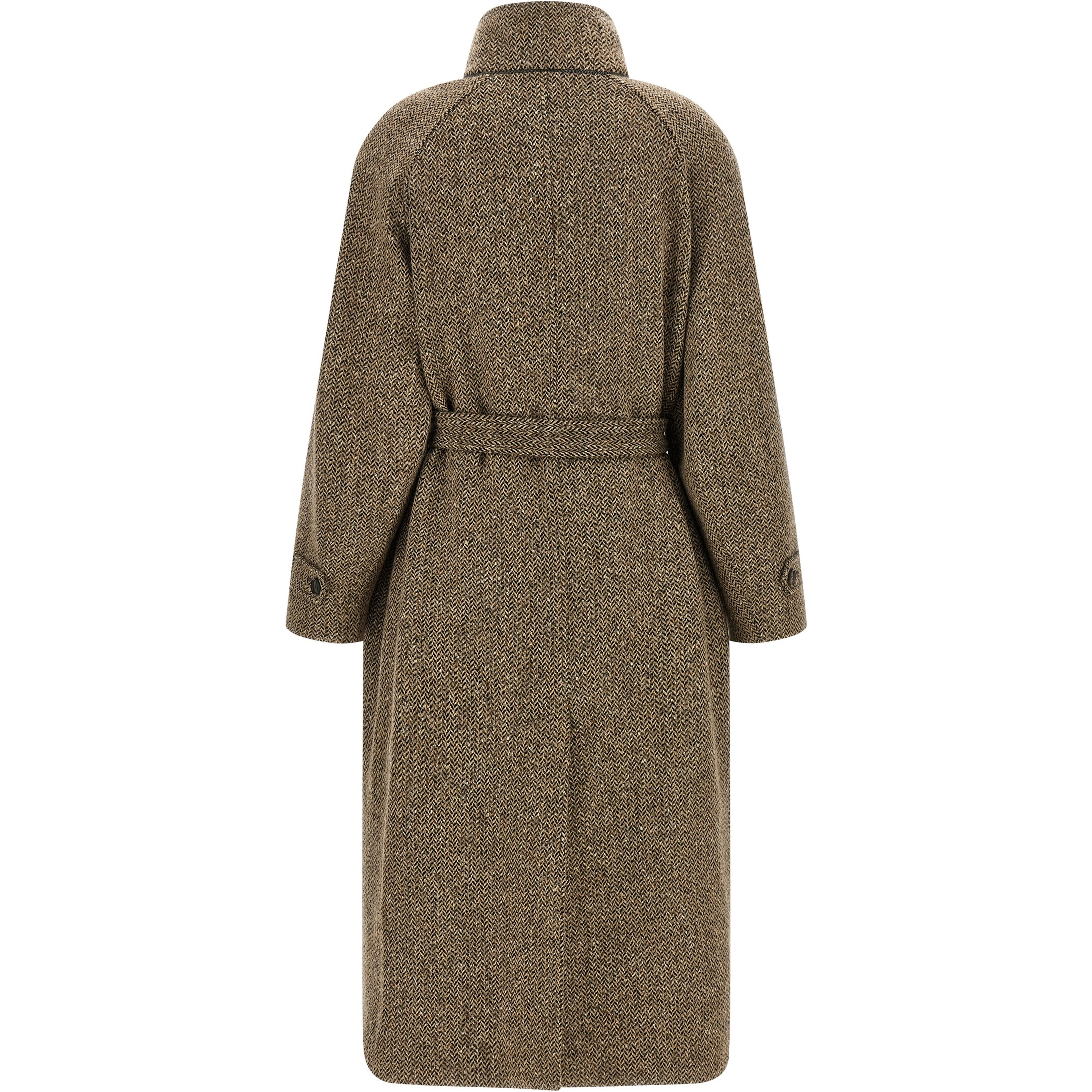 Brown Virgin Wool Coat