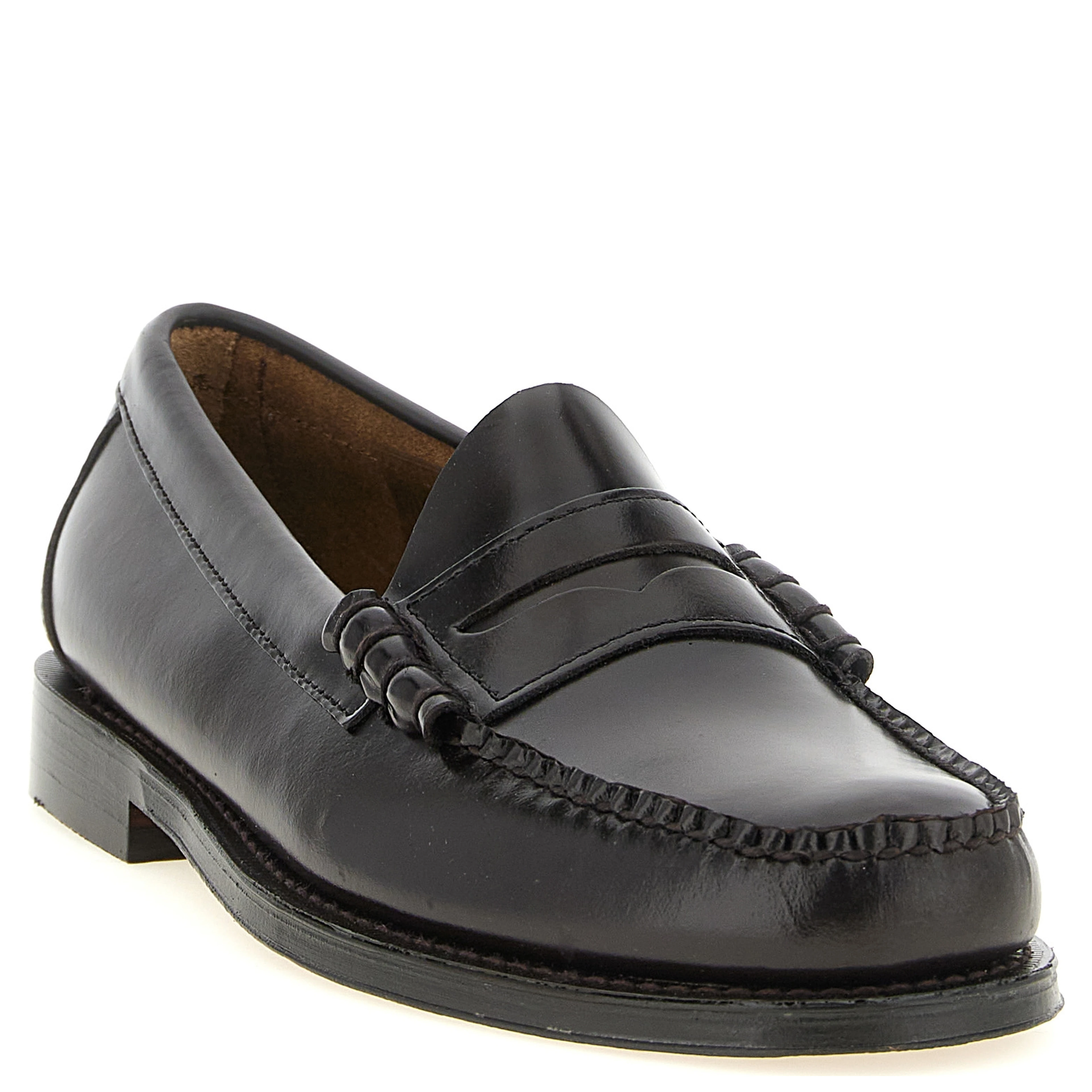 Brown Cowhide Slip-On Loafers