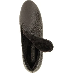 Black Leather Slip-On Loafers