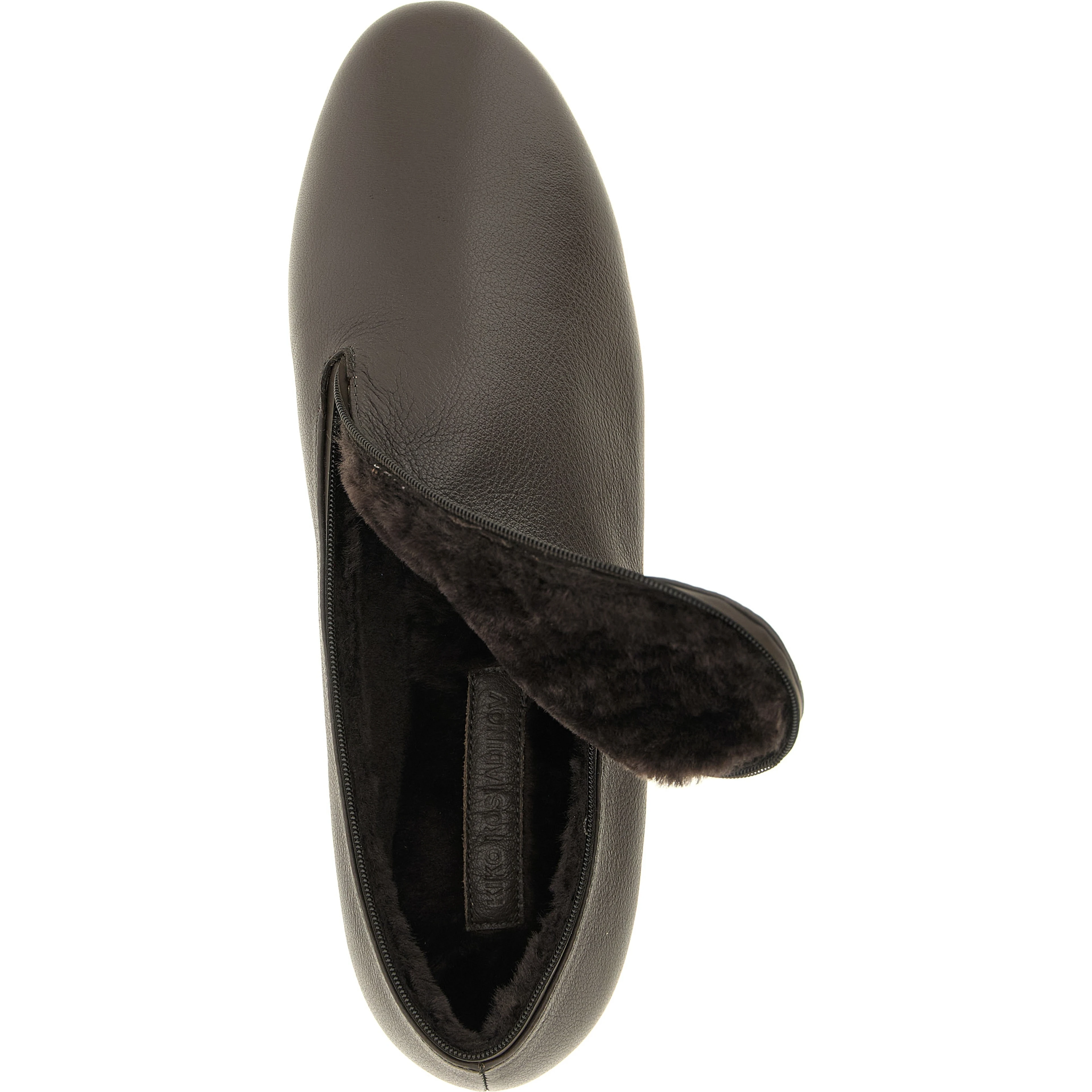 Black Leather Slip-On Loafers