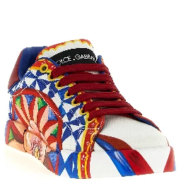 Multicolor Cotton Low Top Sneakers