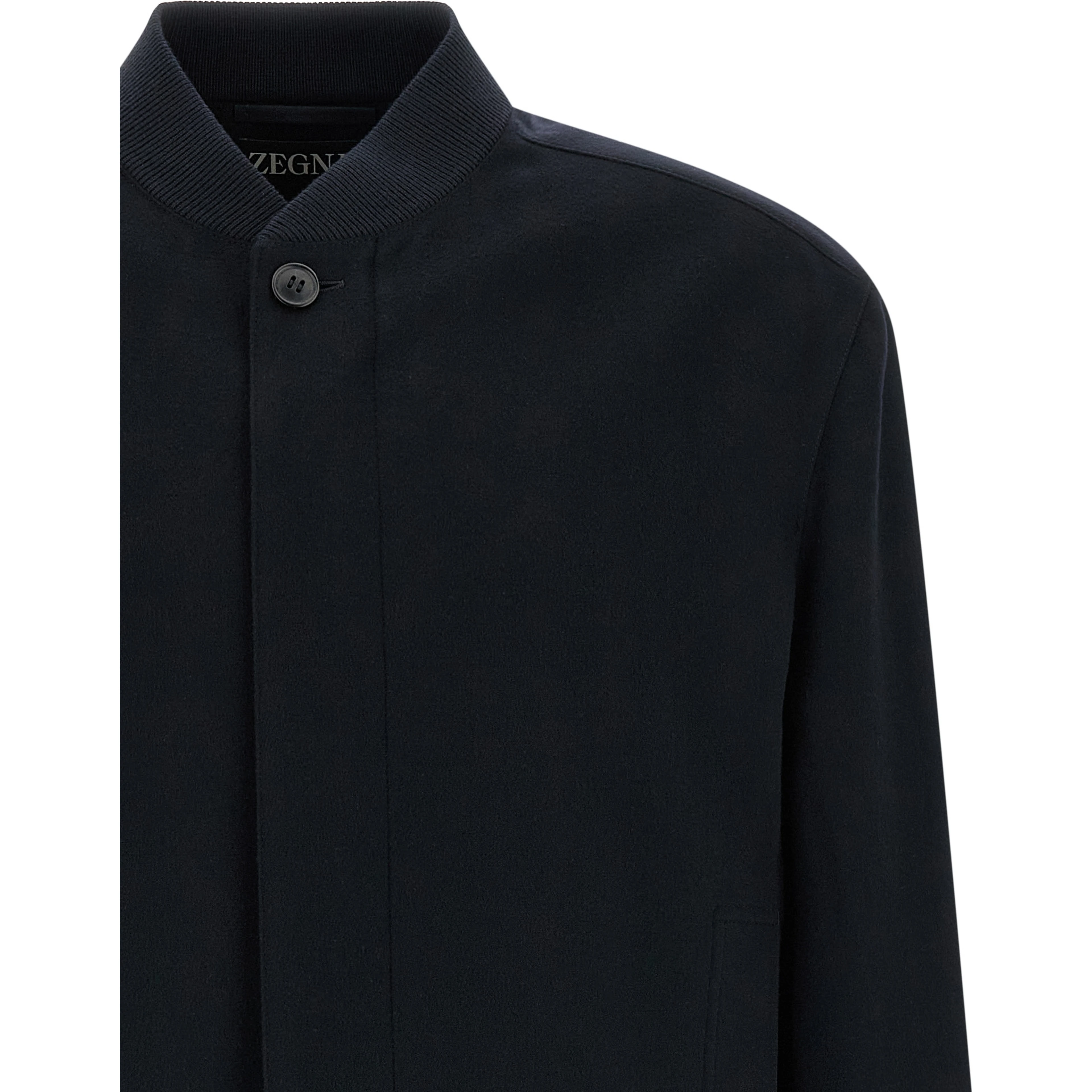 Blue Cashmere Bomber