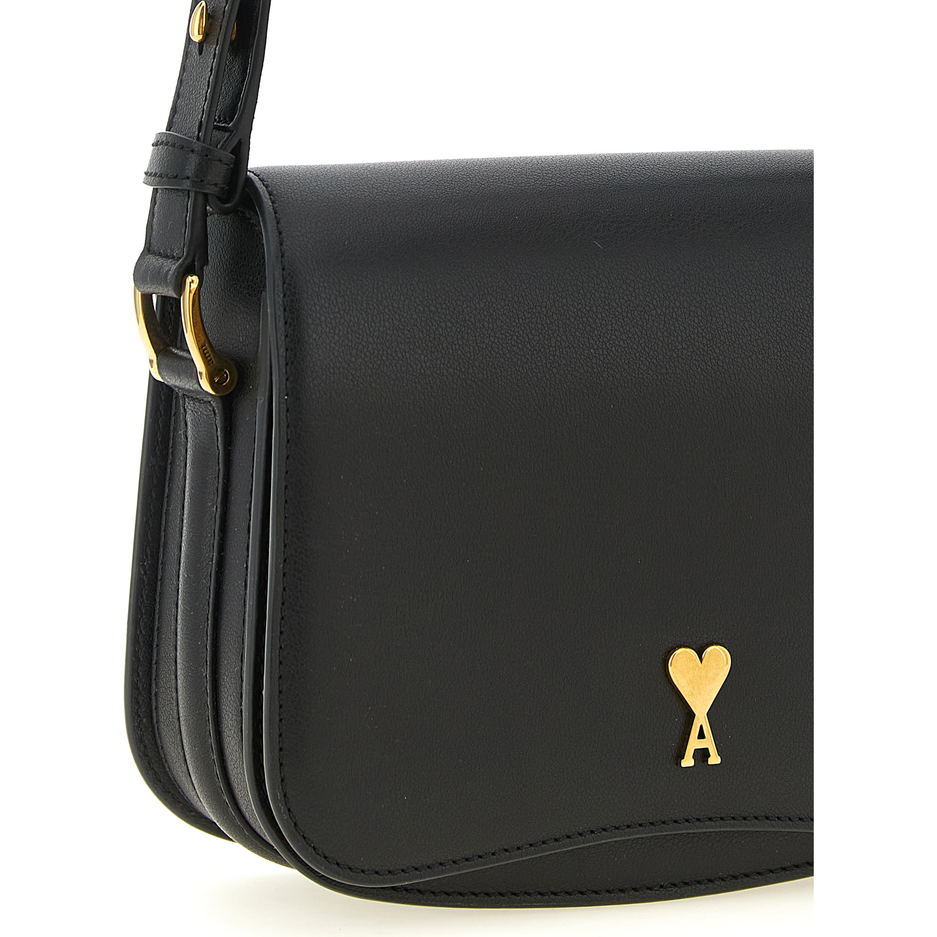Black Cowhide Crossbody Bag