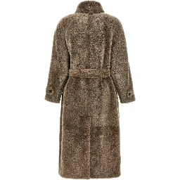 Brown Lamb Leather Coat