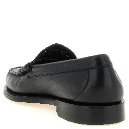 Black Cowhide Slip-On Loafers