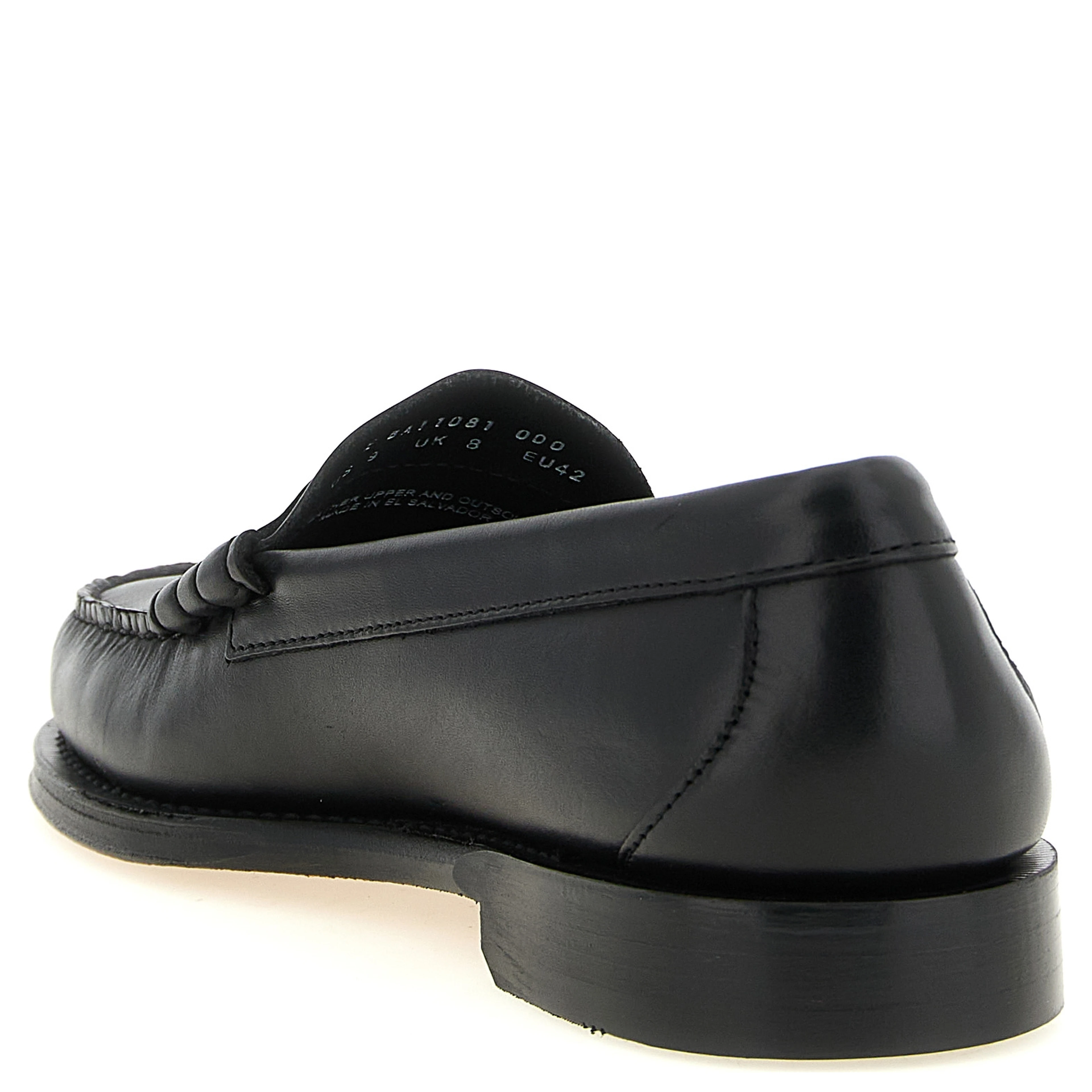 Black Cowhide Slip-On Loafers