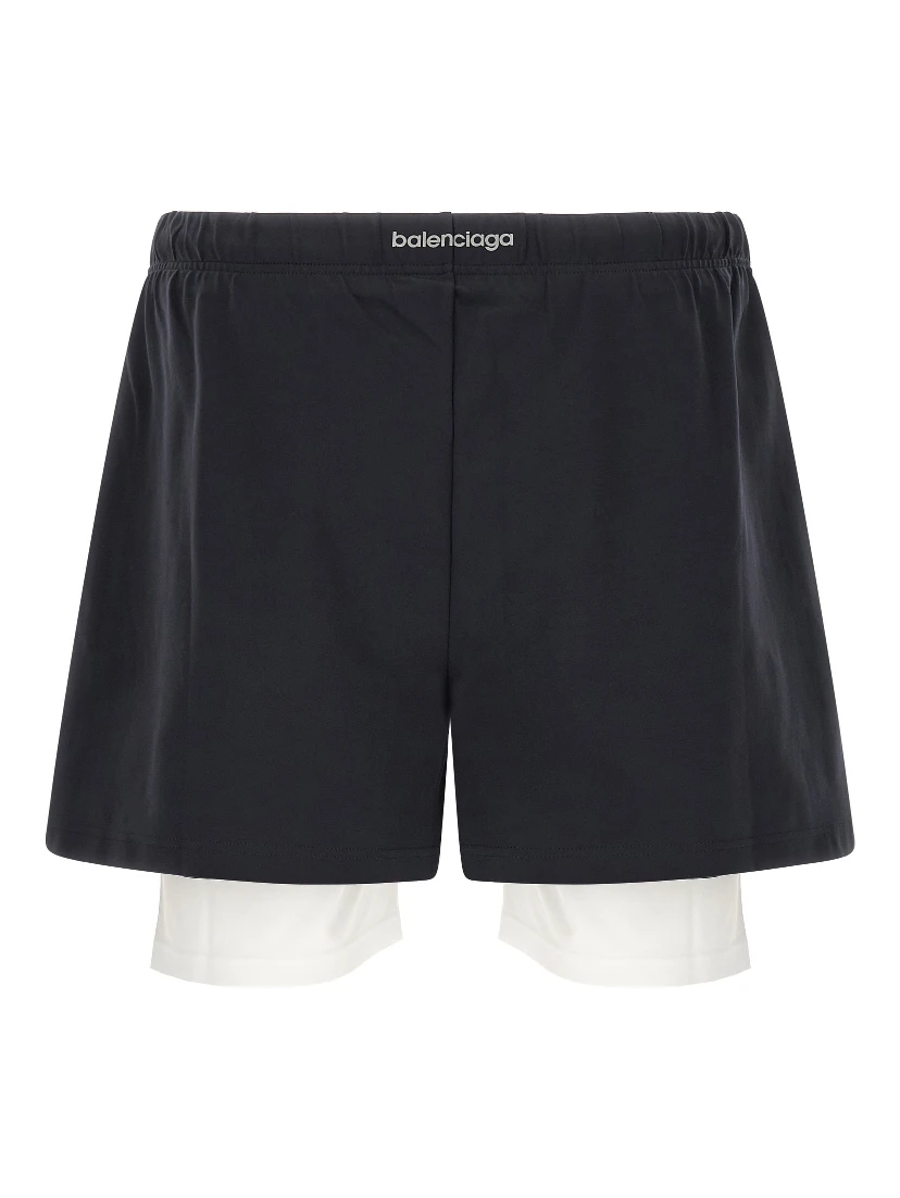 Bicolor Polyamide Bermuda Shorts