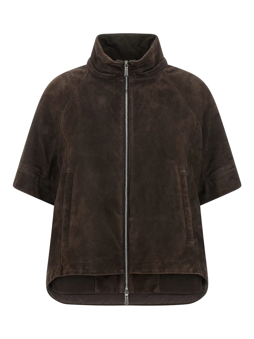 Brown Wool Leather Jacket
