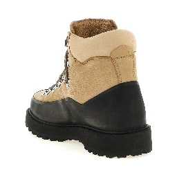 Beige Cowhide Ankle Boots