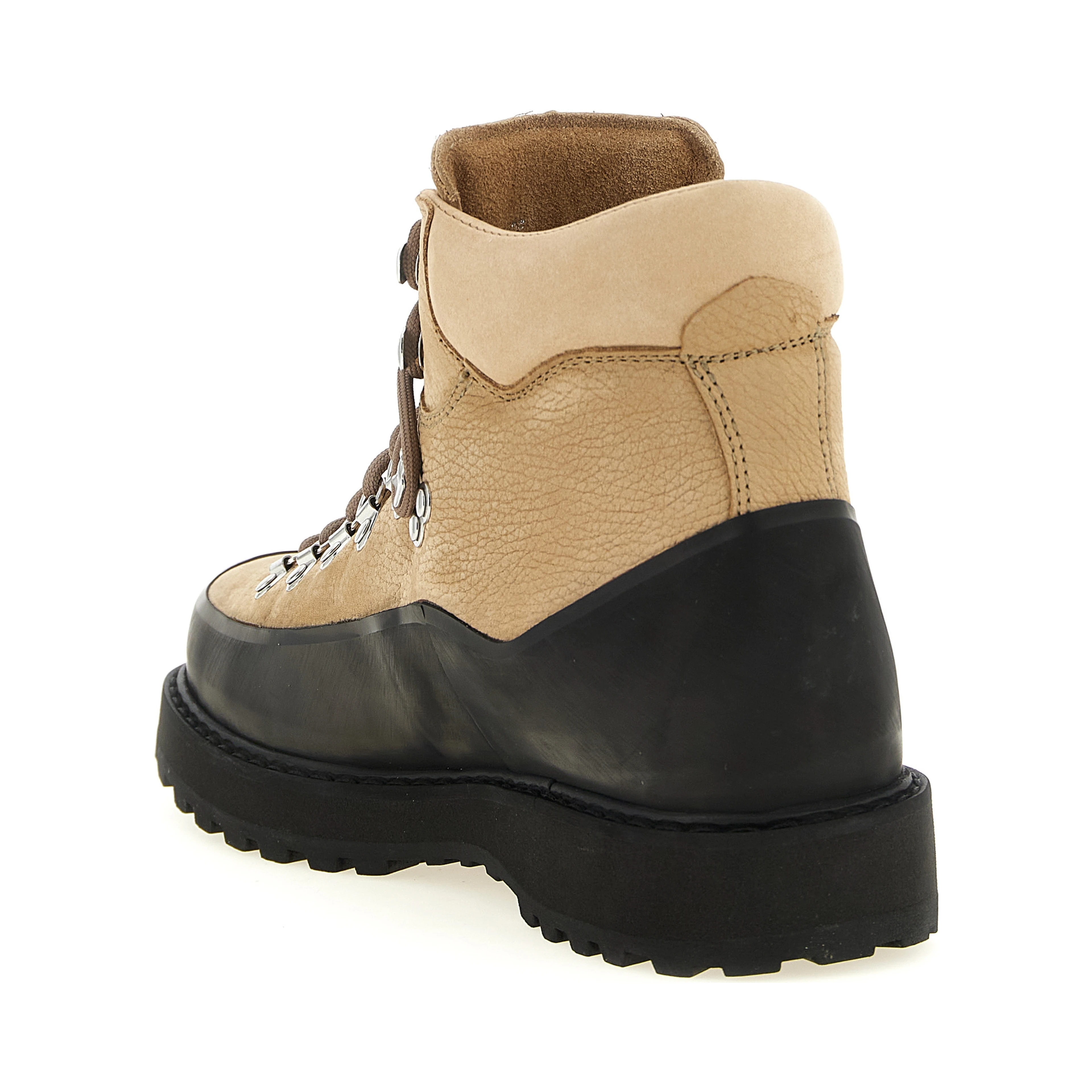Beige Cowhide Ankle Boots
