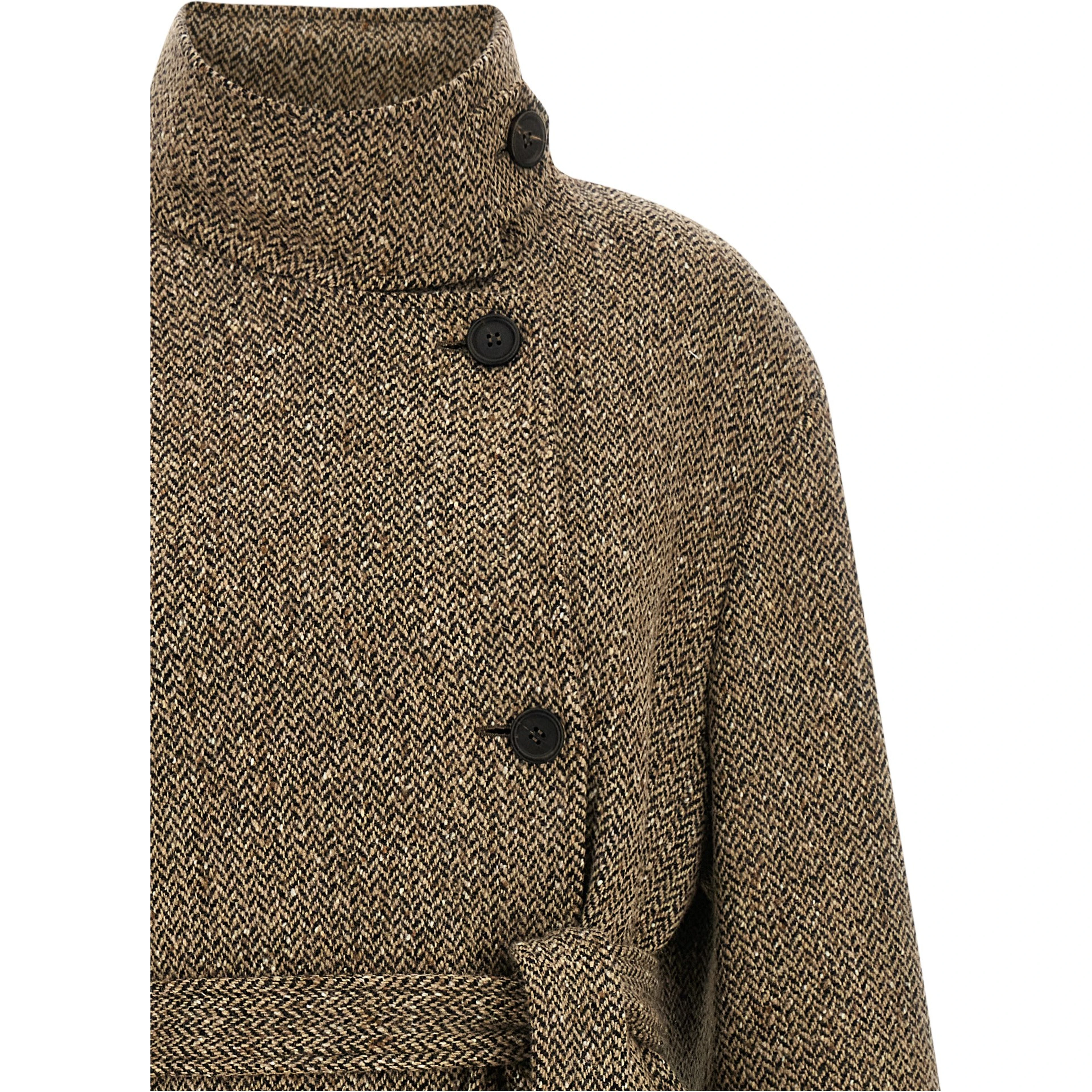 Brown Virgin Wool Coat