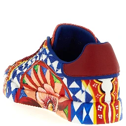 Multicolor Cotton Low Top Sneakers