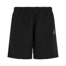 Black Cotton Bermuda Shorts