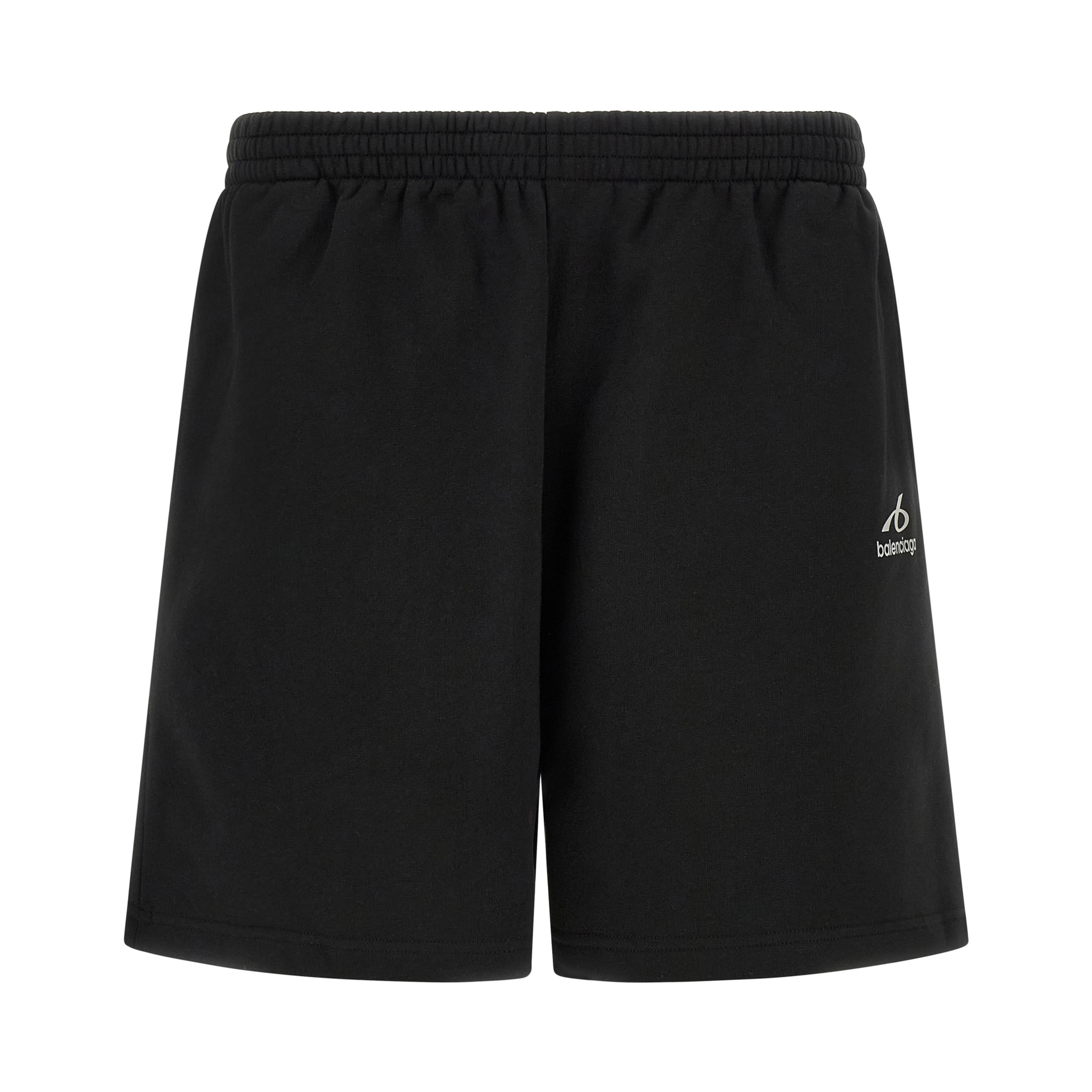 Black Cotton Bermuda Shorts