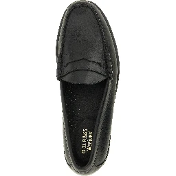 Black Cowhide Slip-On Loafers