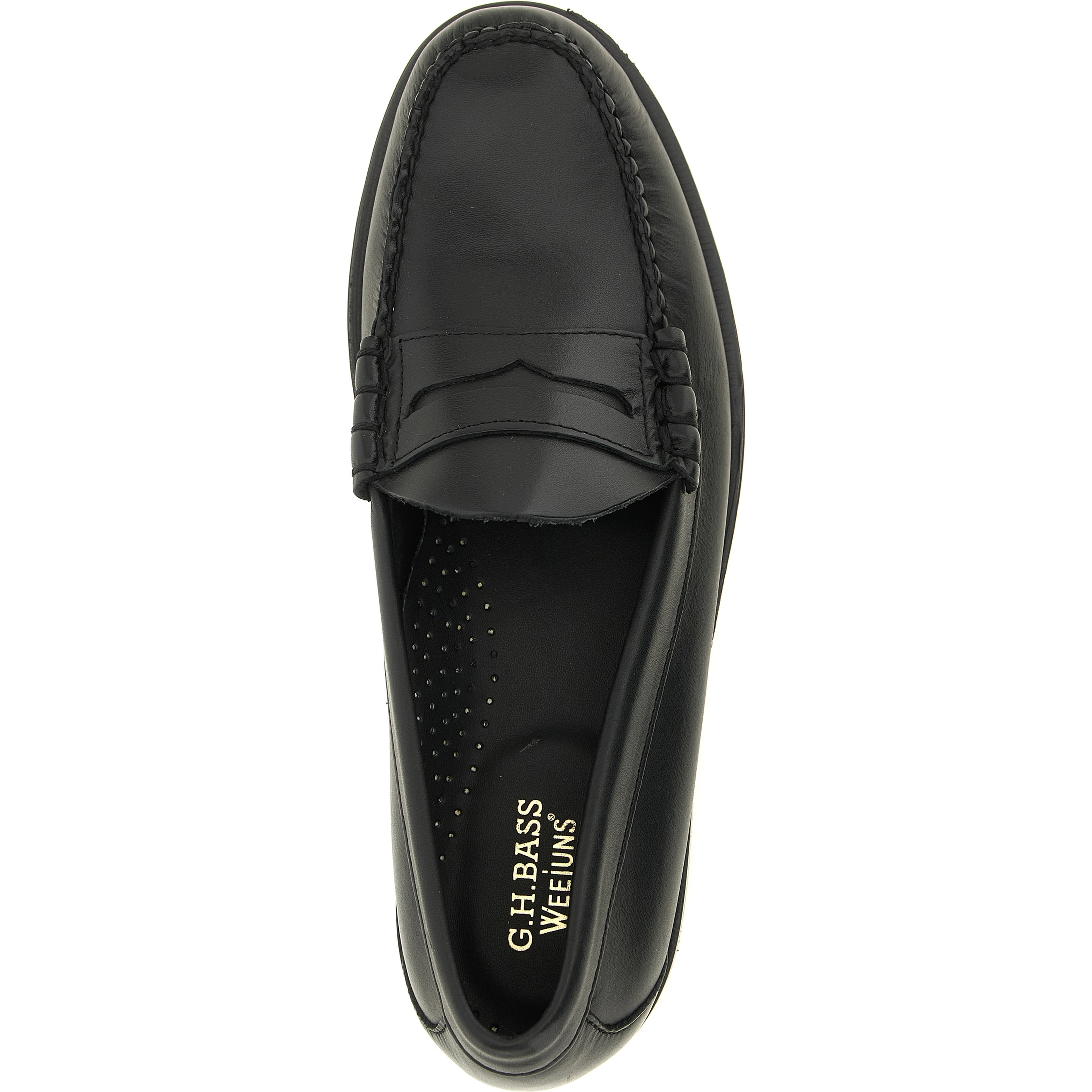Black Cowhide Slip-On Loafers