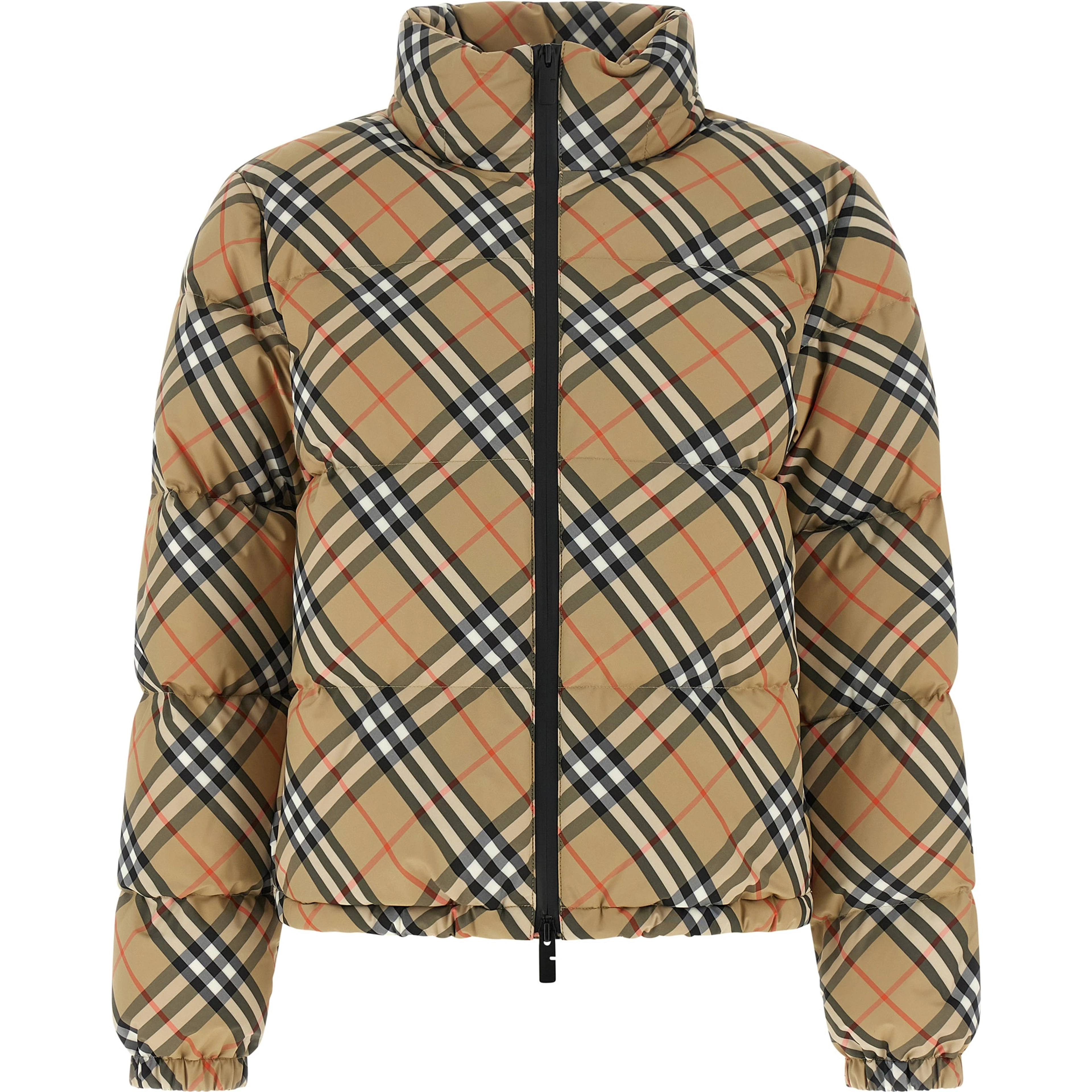 Beige Polyester Full-Length Jacket
