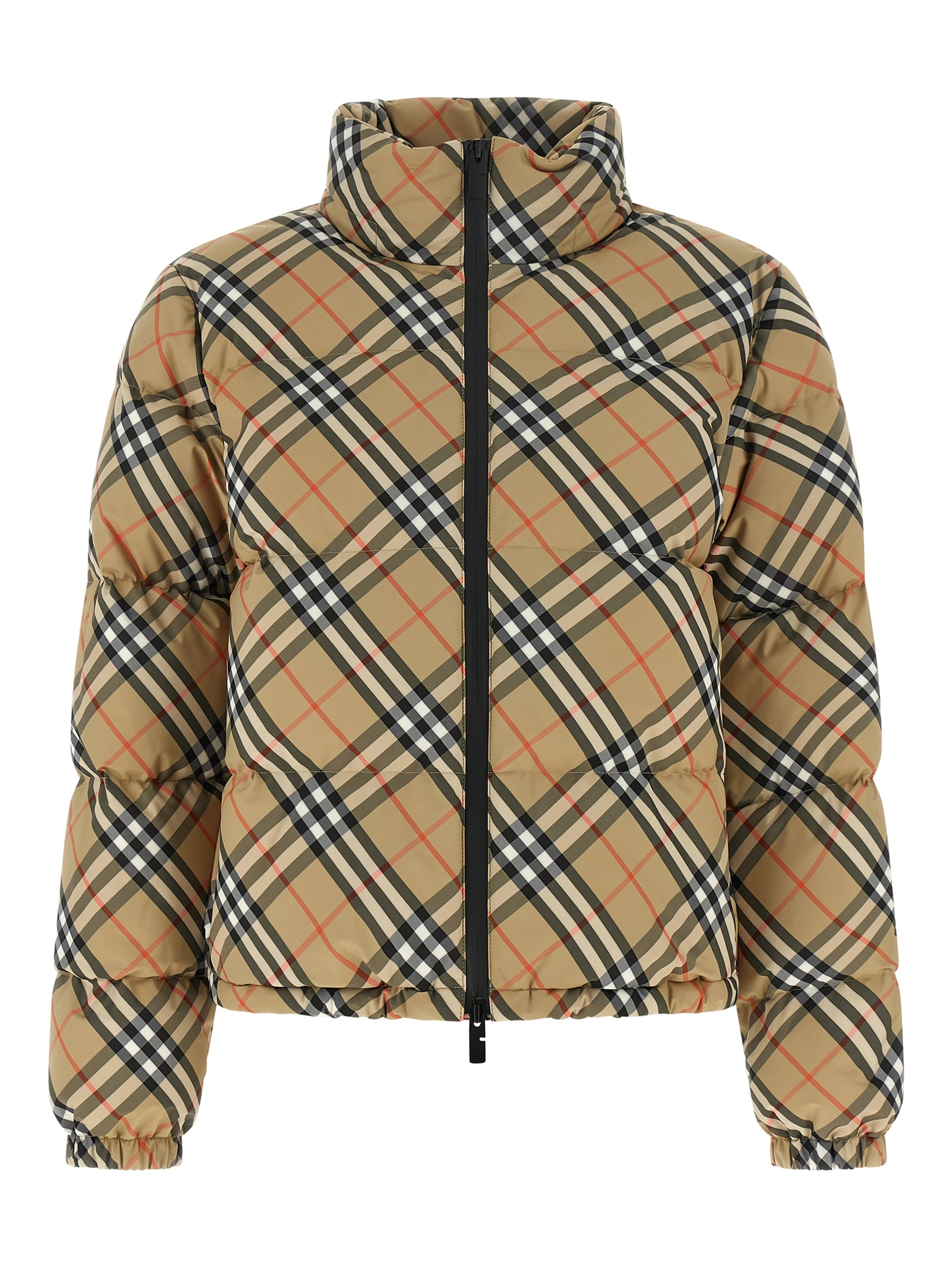 Beige Polyester Full-Length Jacket