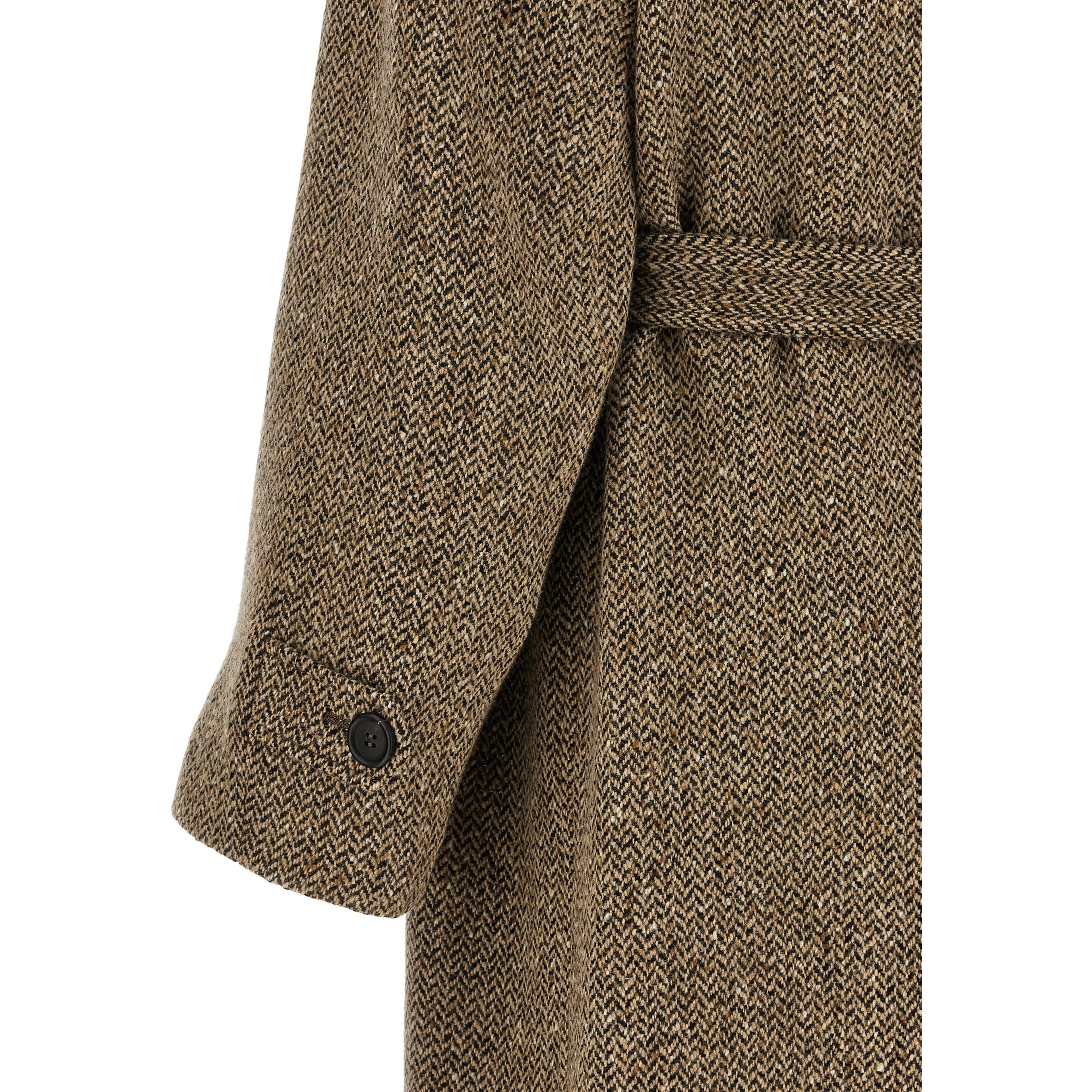 Brown Virgin Wool Coat