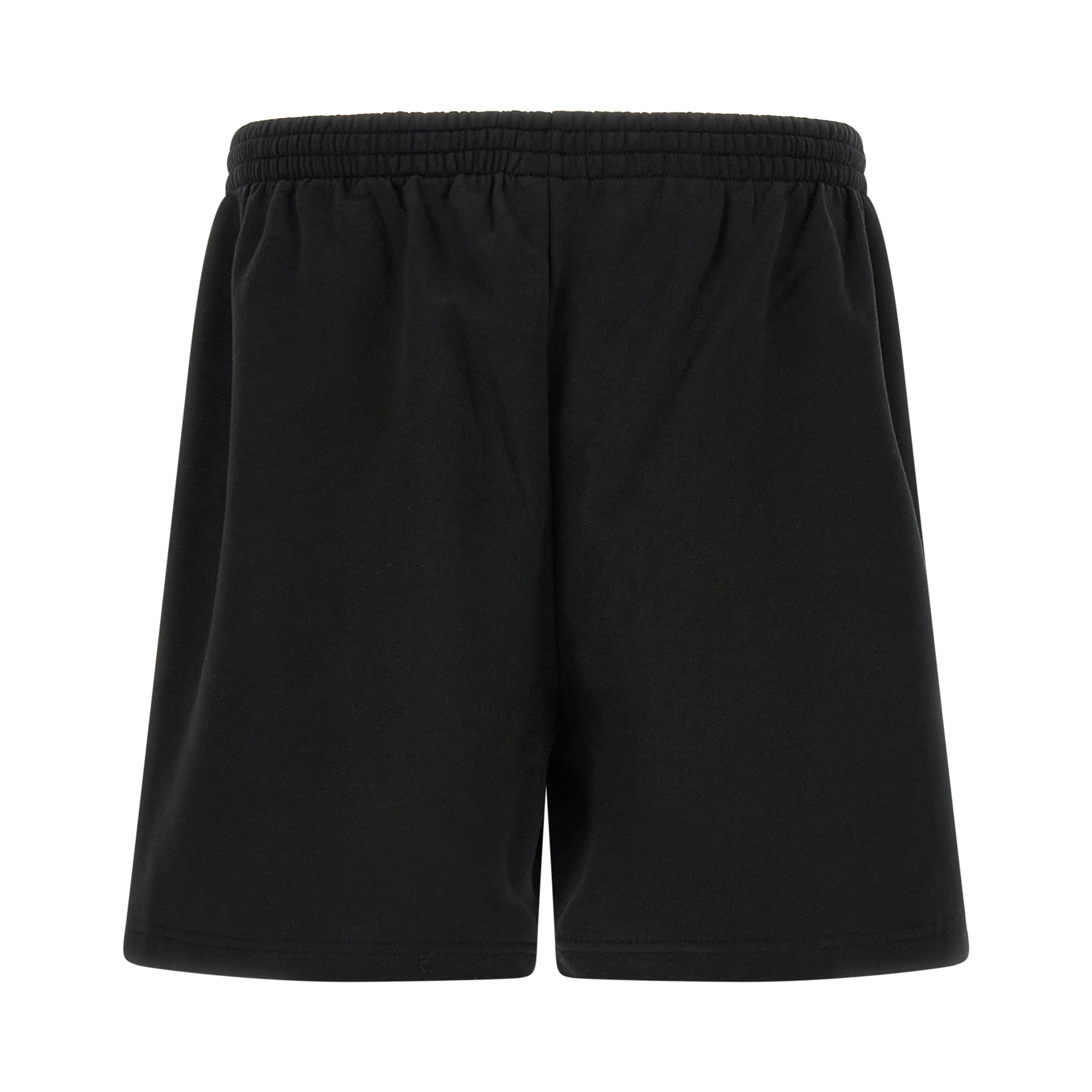 Black Cotton Bermuda Shorts