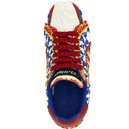 Multicolor Cotton Low Top Sneakers
