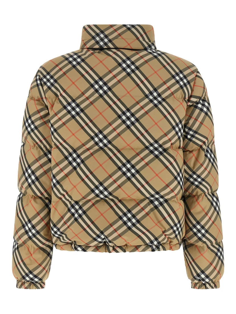 Beige Polyester Full-Length Jacket