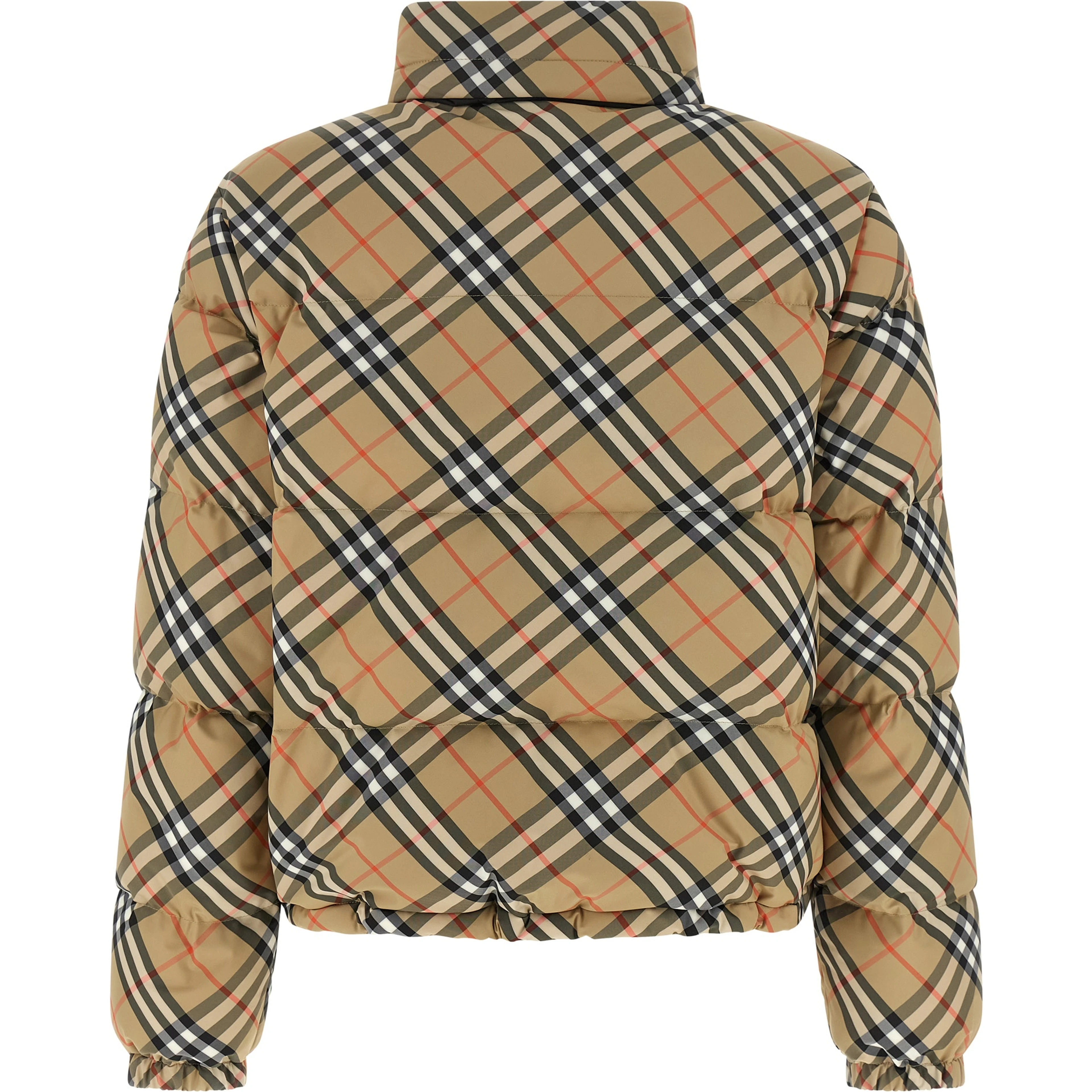 Beige Polyester Full-Length Jacket