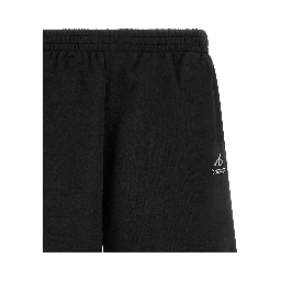 Black Cotton Bermuda Shorts
