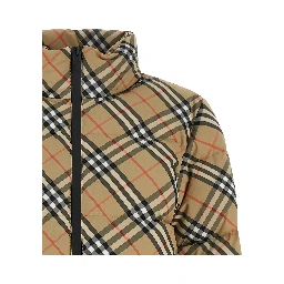Beige Polyester Full-Length Jacket