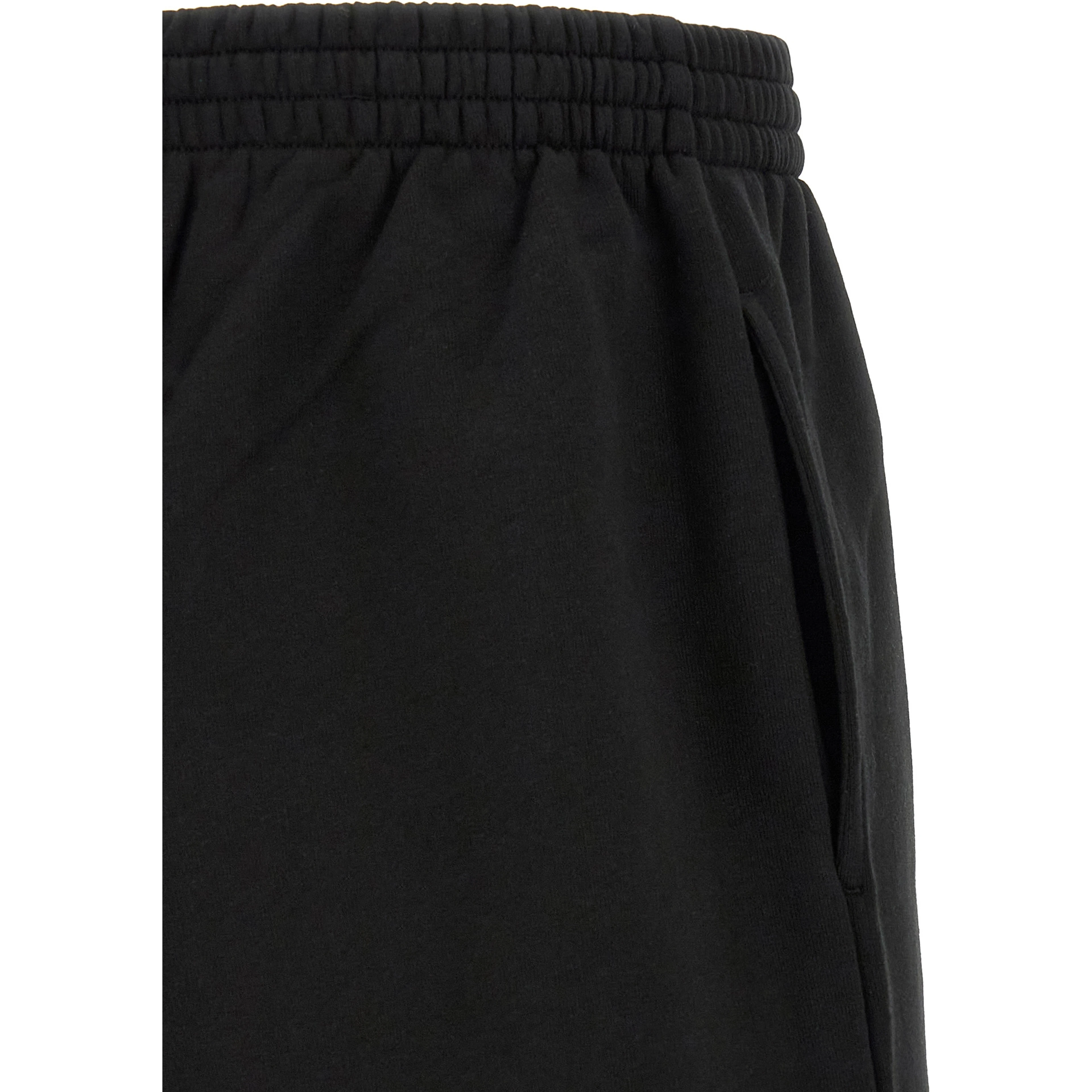 Black Cotton Bermuda Shorts