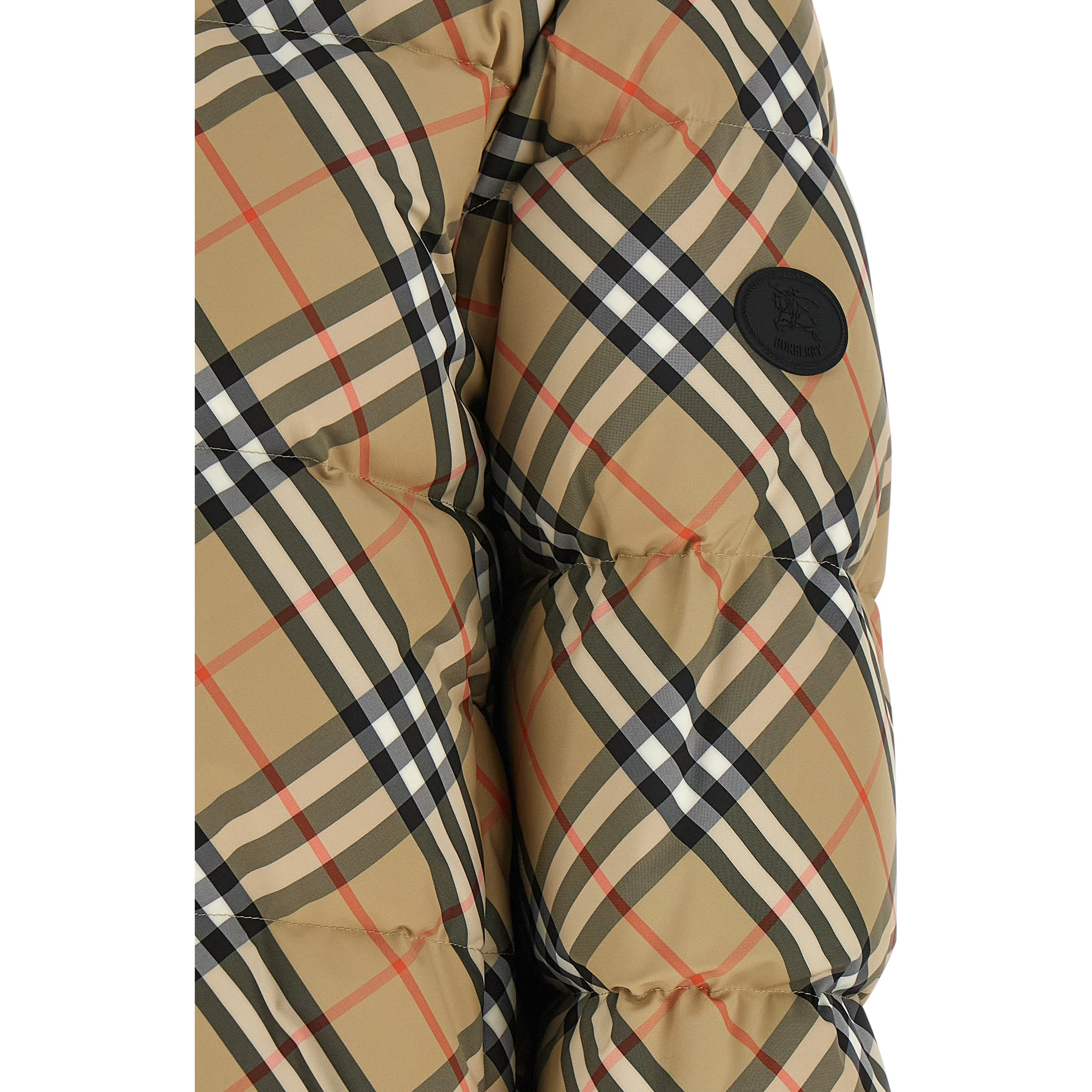 Beige Polyester Full-Length Jacket