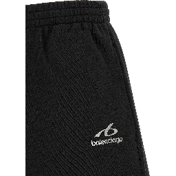 Black Cotton Bermuda Shorts