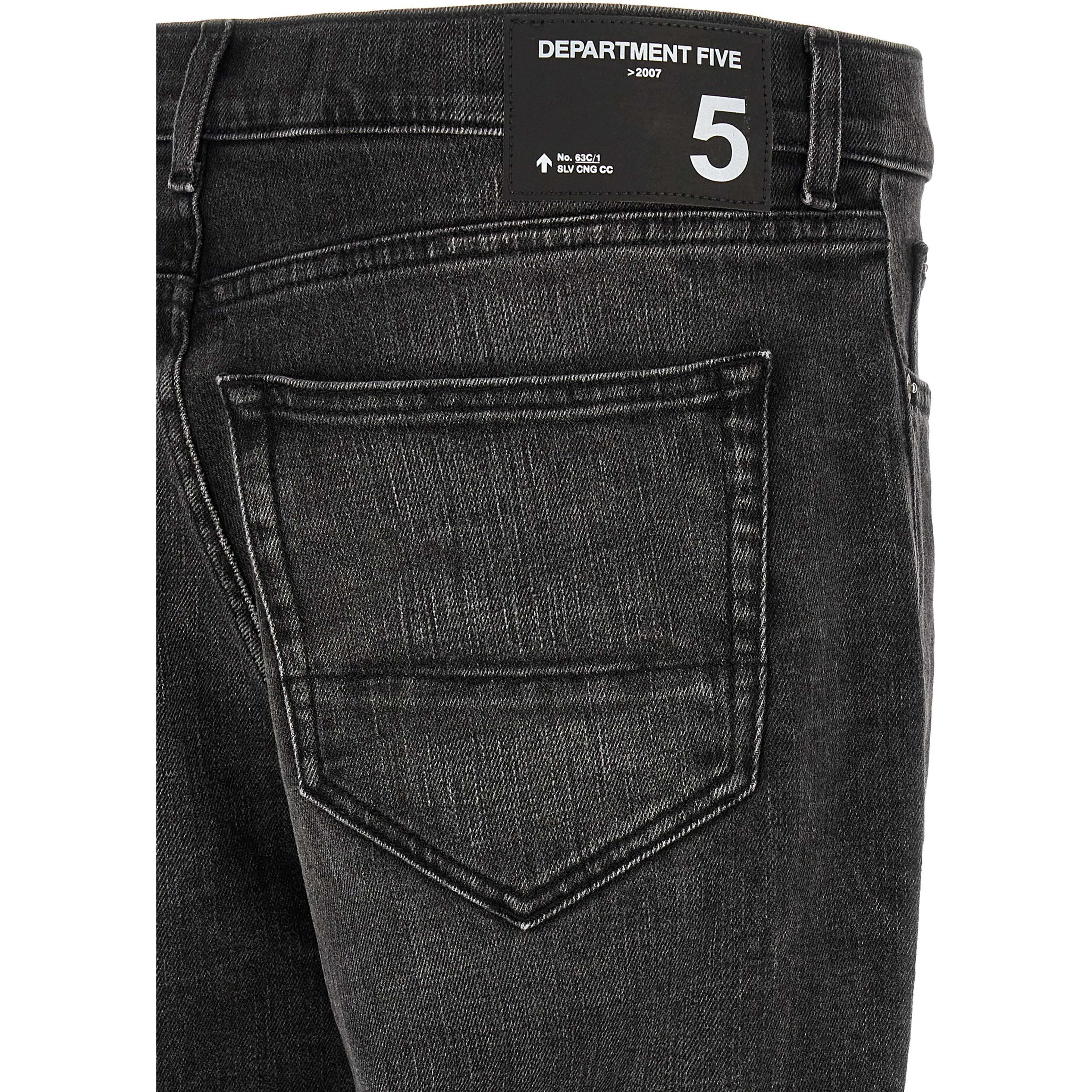 Black Cotton Cropped Jeans