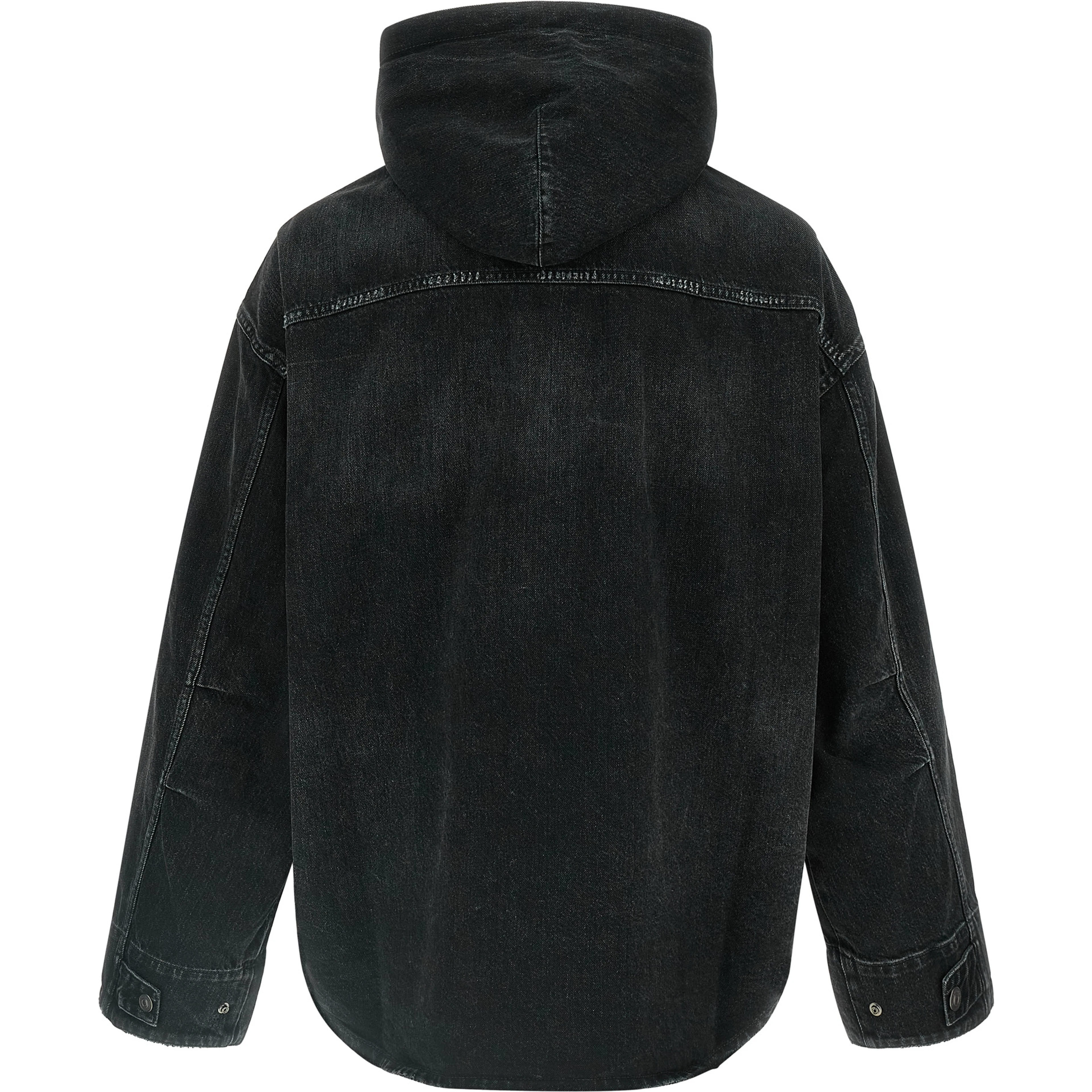 Black Cotton Denim Jacket