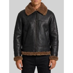 Shearling biker jacket