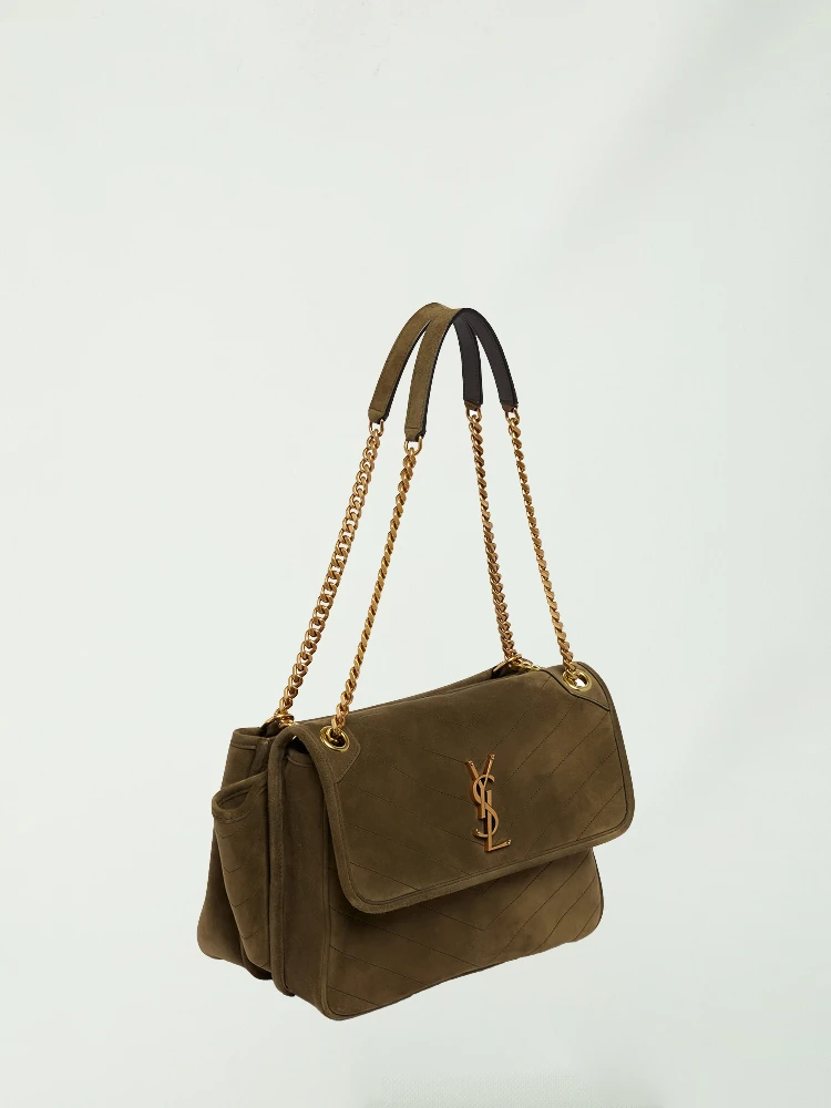 Niki Tripouch bag in suede alternative